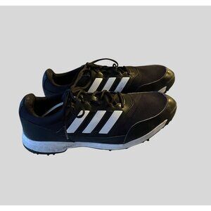 Adidas Black & White Mens Cleat Sneakers Shoes Size 15